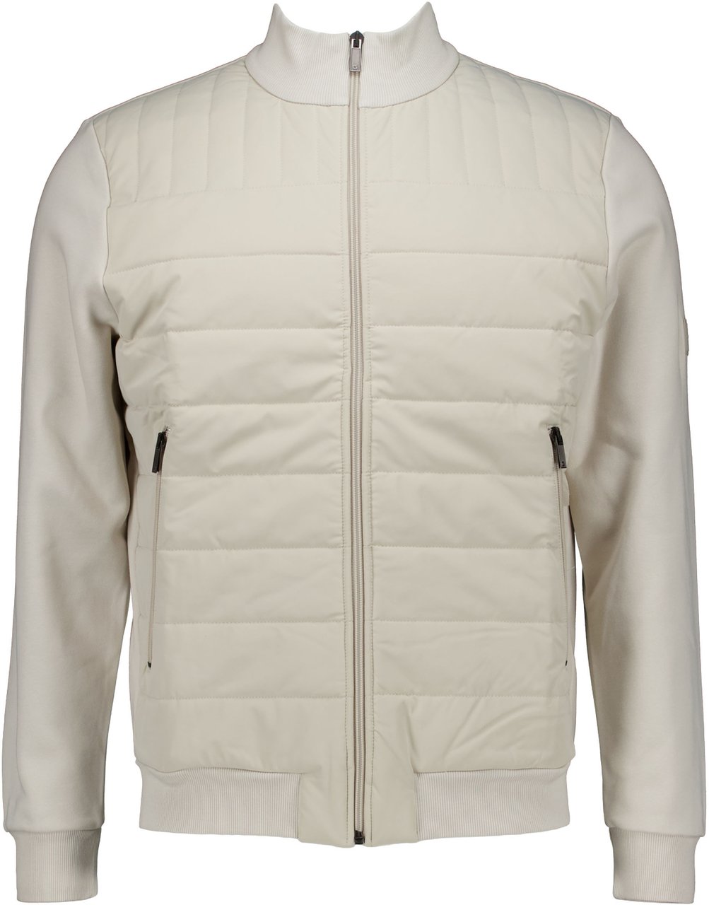 Gentiluomo Genti Cardigan Material Mix Vesten Zand J4119-228 Beige