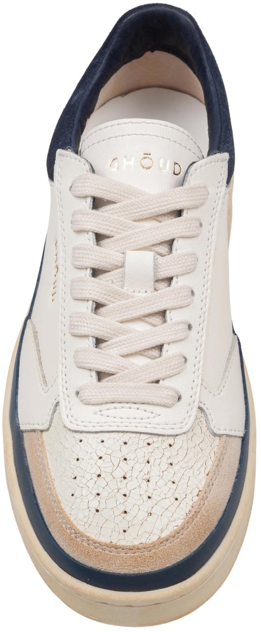 Ghōud Ghoud pads crack sneakers in white and blue Wit