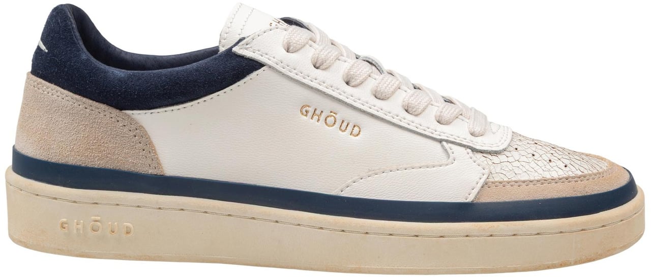 Ghōud Ghoud pads crack sneakers in white and blue Wit