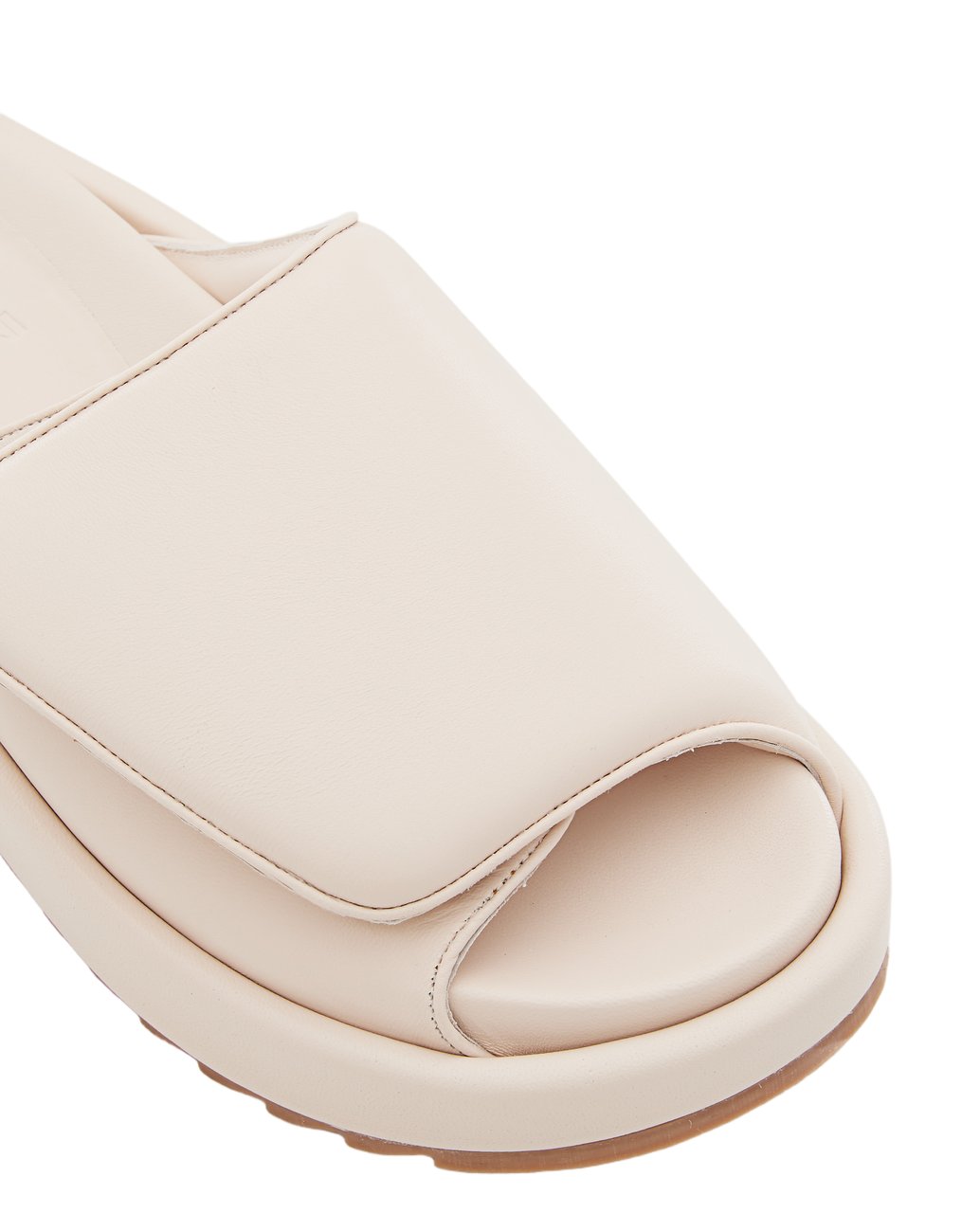 Gia Borghini 40MM GIA 1 Leather and Scuba Sandals Neutraal