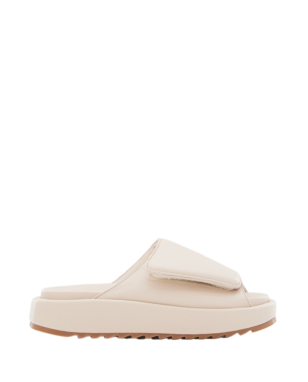 Gia Borghini 40MM GIA 1 Leather and Scuba Sandals Neutraal