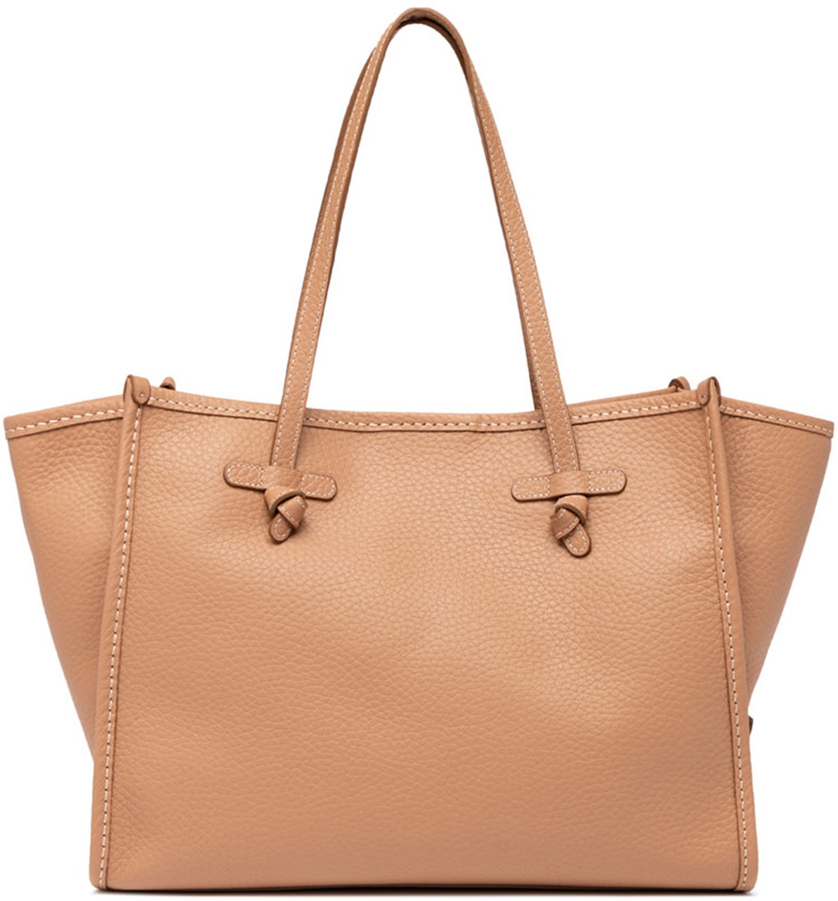 Gianni Chiarini Marcella Rectangular Brown Structured Leather Tote Bruin