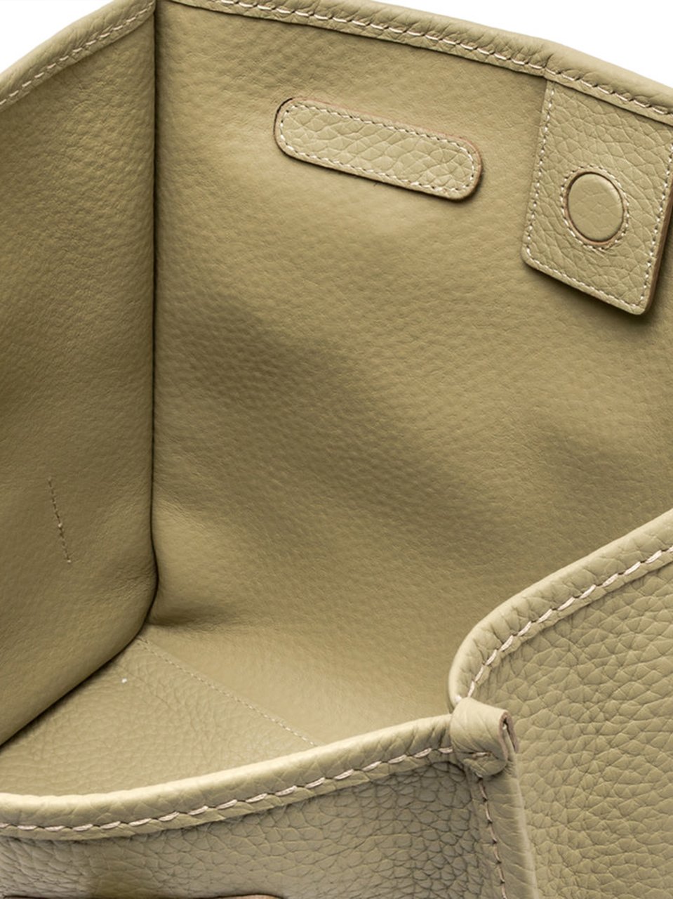 Gianni Chiarini Marcella Rectangular Neutral Pebbled Leather Tote Neutraal