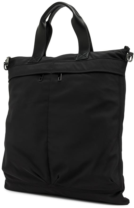 Gianni Chiarini Minimalist Black Tote Bag with Backpack Straps Zwart