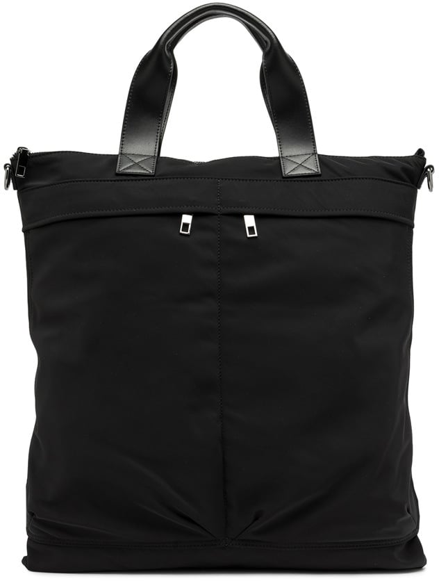 Gianni Chiarini Minimalist Black Tote Bag with Backpack Straps Zwart