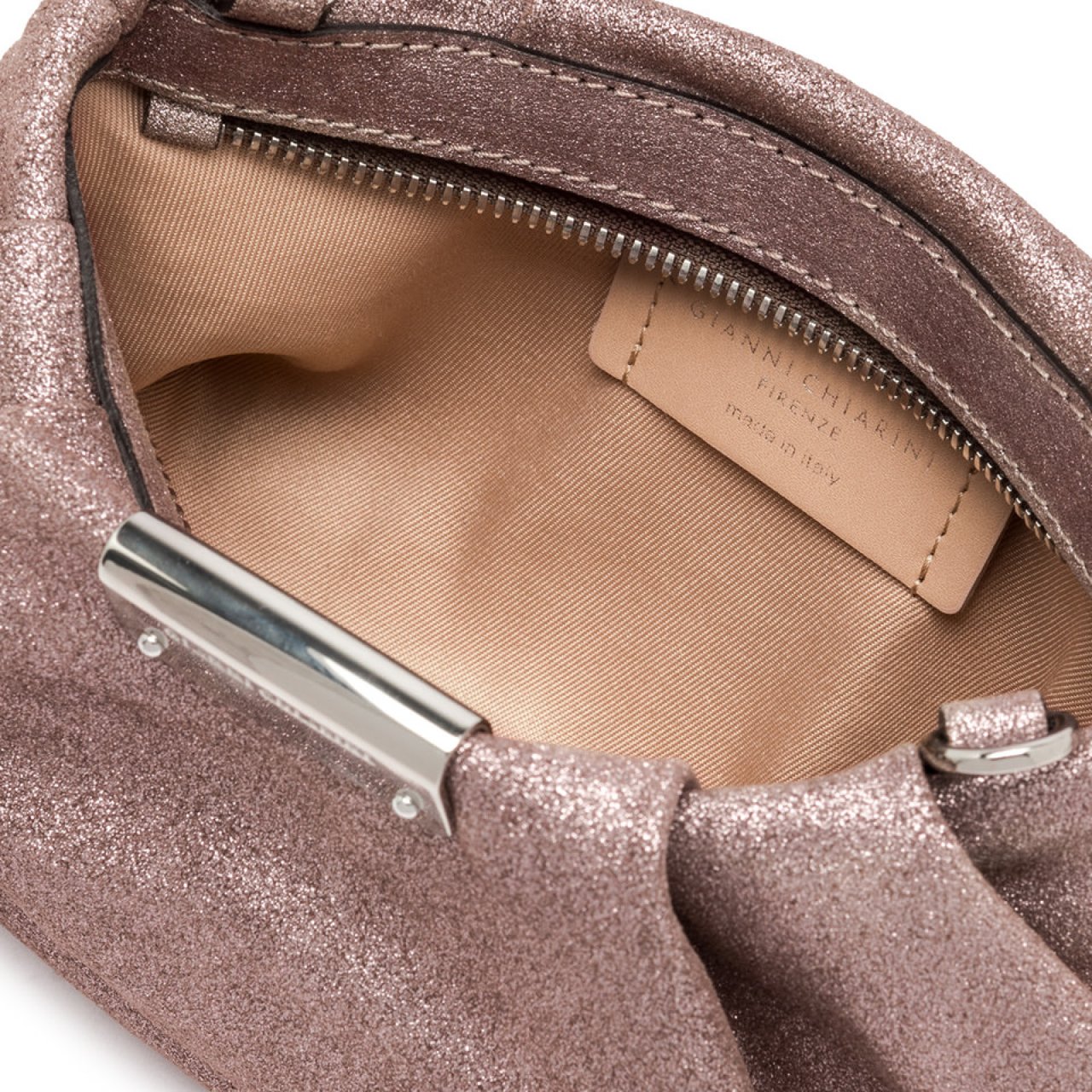 Gianni Chiarini Borsa Perla in pelle scamosciata bronzo Bruin