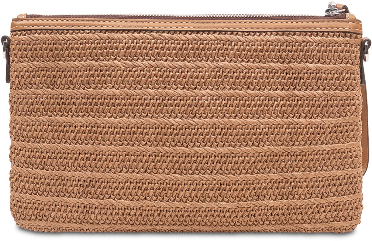 Gianni Chiarini Clutch Marcella Intrecciata con Zip e Laccetto Beige