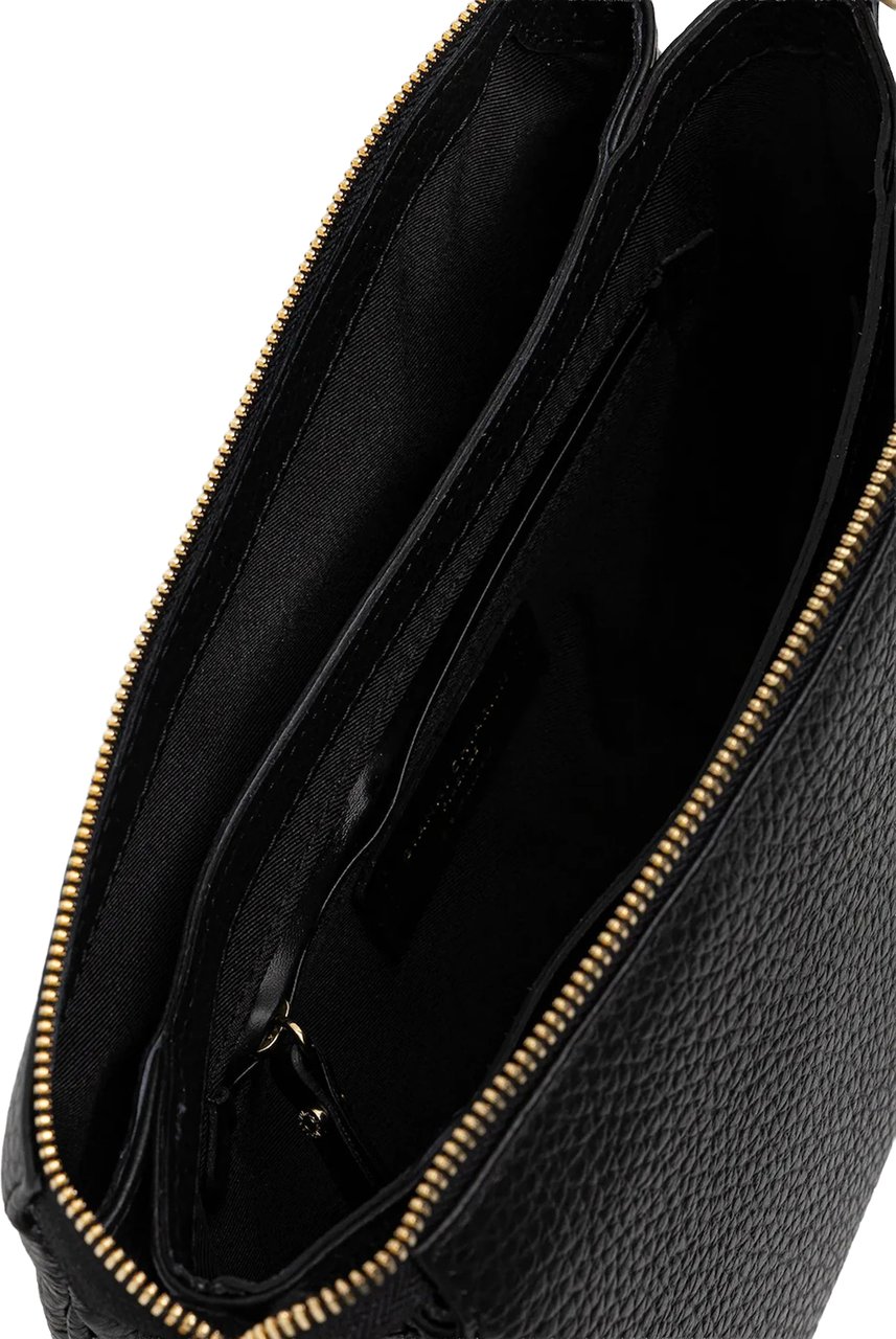 Gianni Chiarini Brooke Rectangular Black Textured Leather Bag Zwart