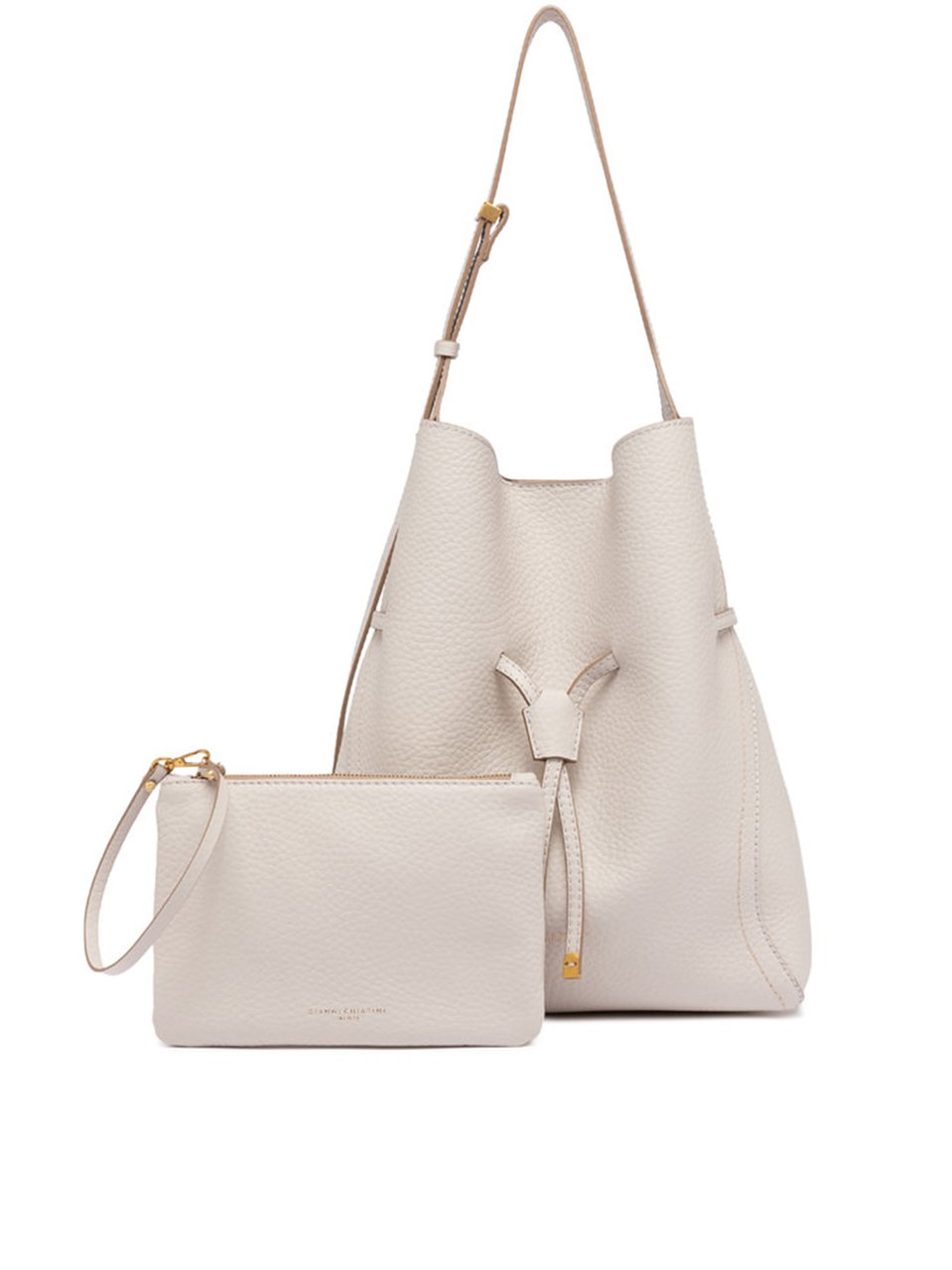 Gianni Chiarini Sienna Structured Leather Shoulder Bag Wit