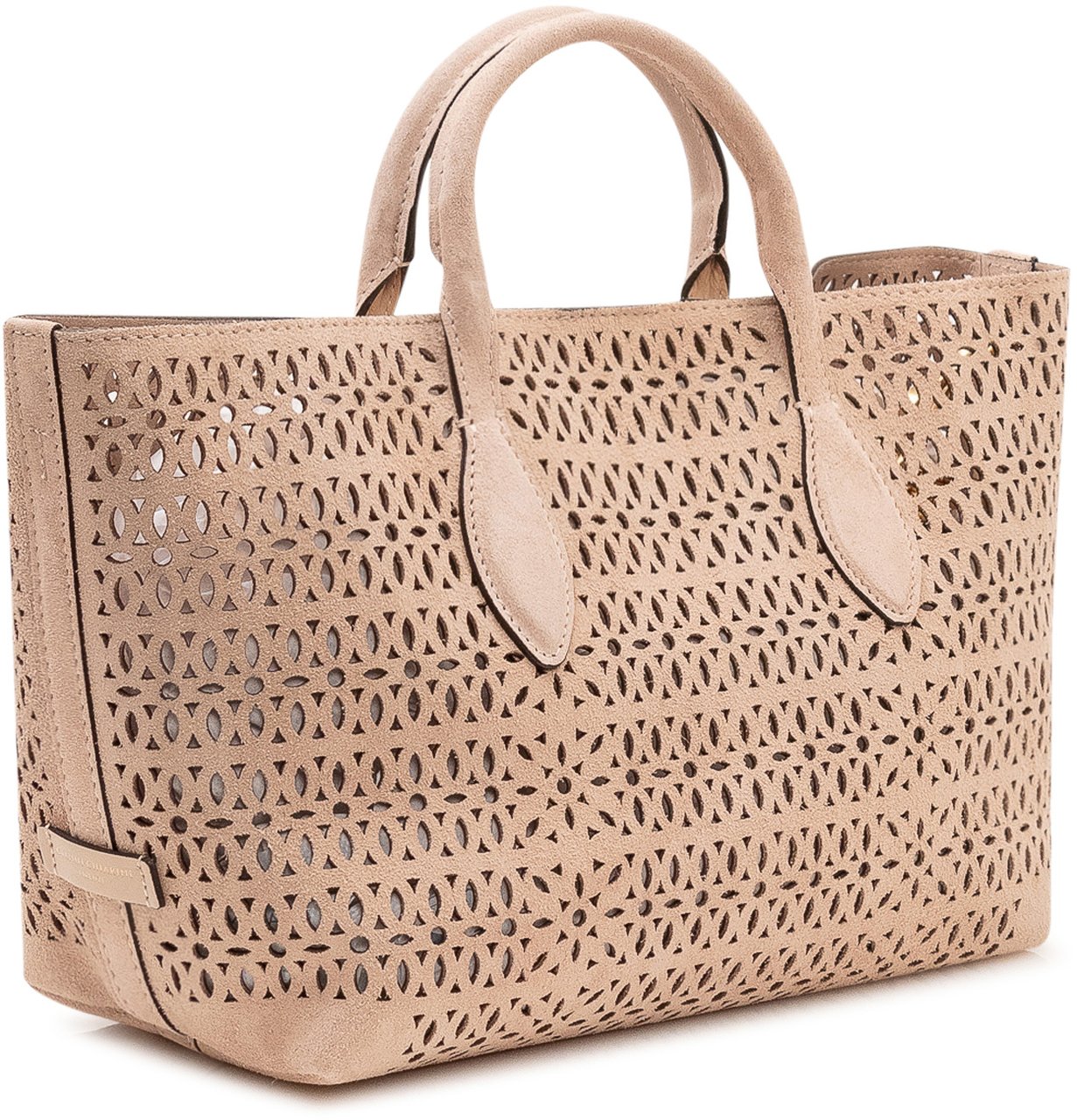 Gianni Chiarini Borsa Tote Traforata con Doppi Manici Beige