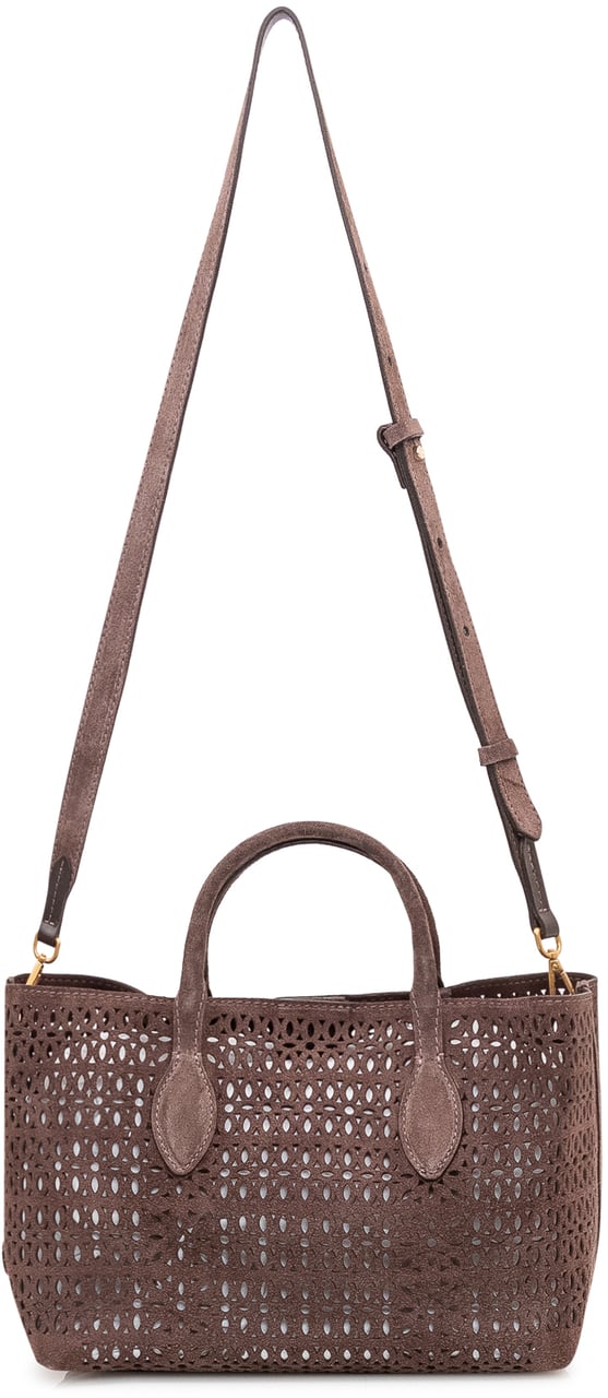 Gianni Chiarini Borsa a Mano Mashup con Traforature e Doppi Manici Bruin