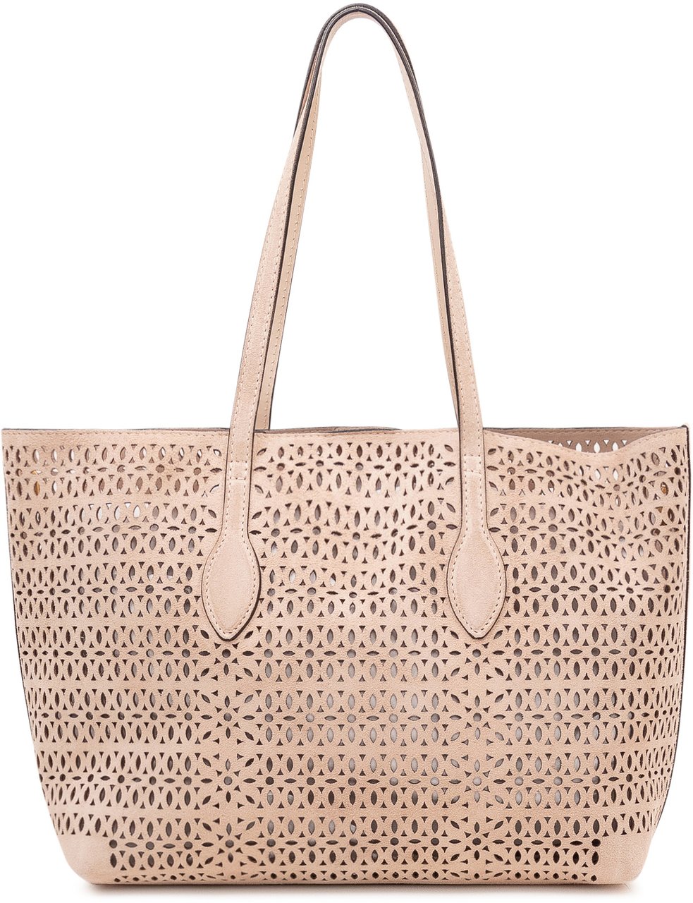 Gianni Chiarini Borsa Tote Traforata con Doppi Manici Beige