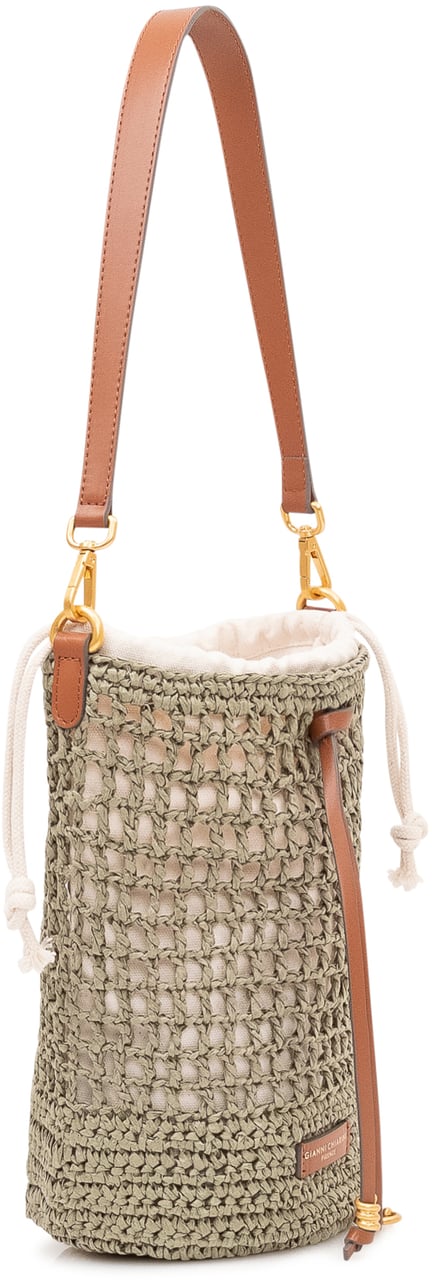 Gianni Chiarini Borsa Secchiello Nefeli con Trama Intrecciata e Coulisse Taupe