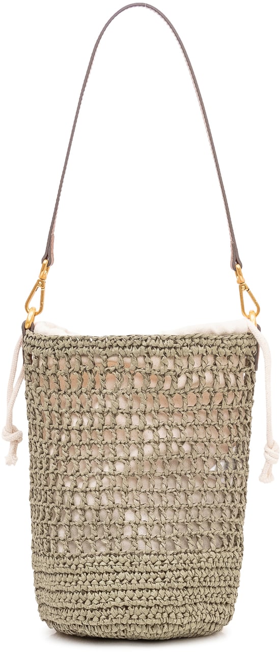 Gianni Chiarini Borsa Secchiello Nefeli con Trama Intrecciata e Coulisse Taupe
