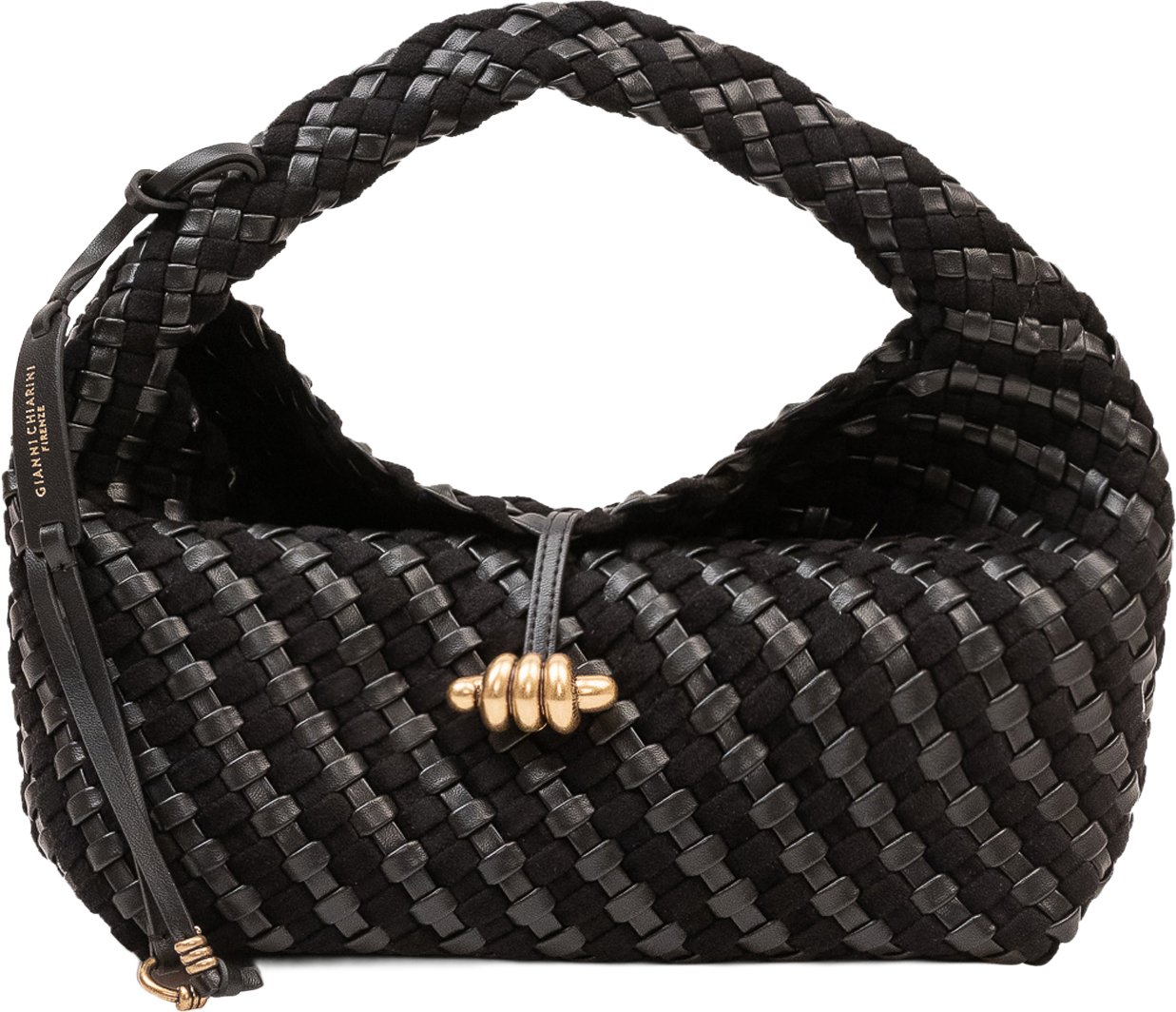 Gianni Chiarini Borsa Aurelie Intrecciata Zwart
