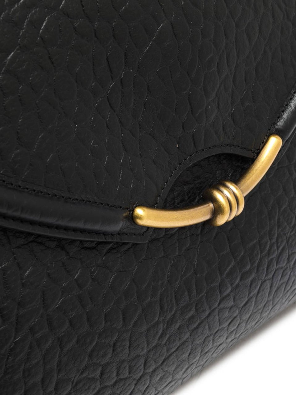 Gianni Chiarini Textured Leather Shoulder Bag Zwart