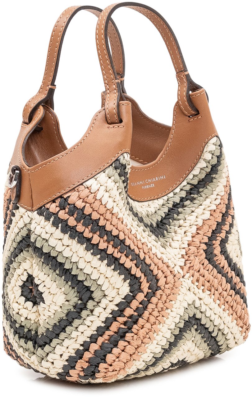 Gianni Chiarini Borsa a Mano Dua con Trama Intrecciata Geometrica Divers
