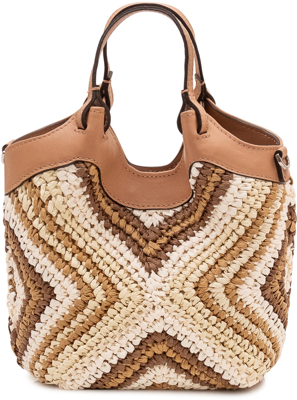 Gianni Chiarini Borsa Dua Intrecciata con Manici Beige