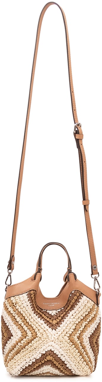 Gianni Chiarini Borsa Dua Intrecciata con Manici Beige