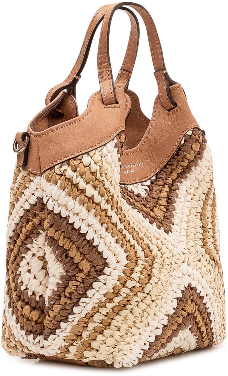 Gianni Chiarini Borsa Dua Intrecciata con Manici Beige