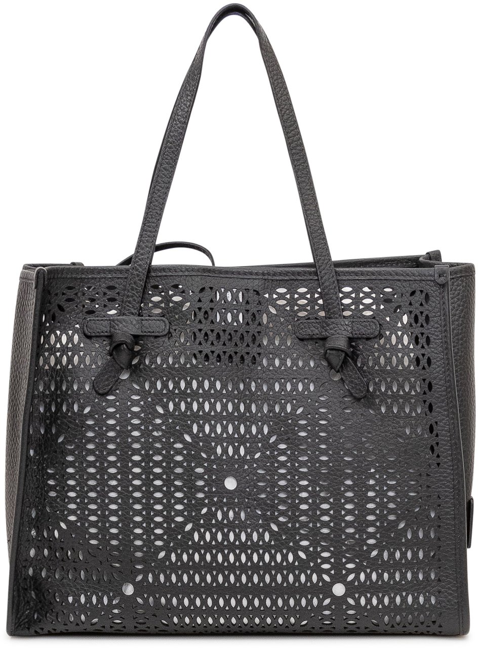 Gianni Chiarini Borsa Marcella Traforata con Doppi Manici Zwart