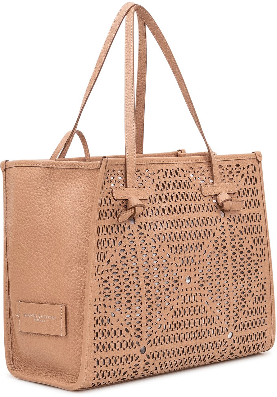 Gianni Chiarini Borsa Marcella Traforata con Doppi Manici Beige