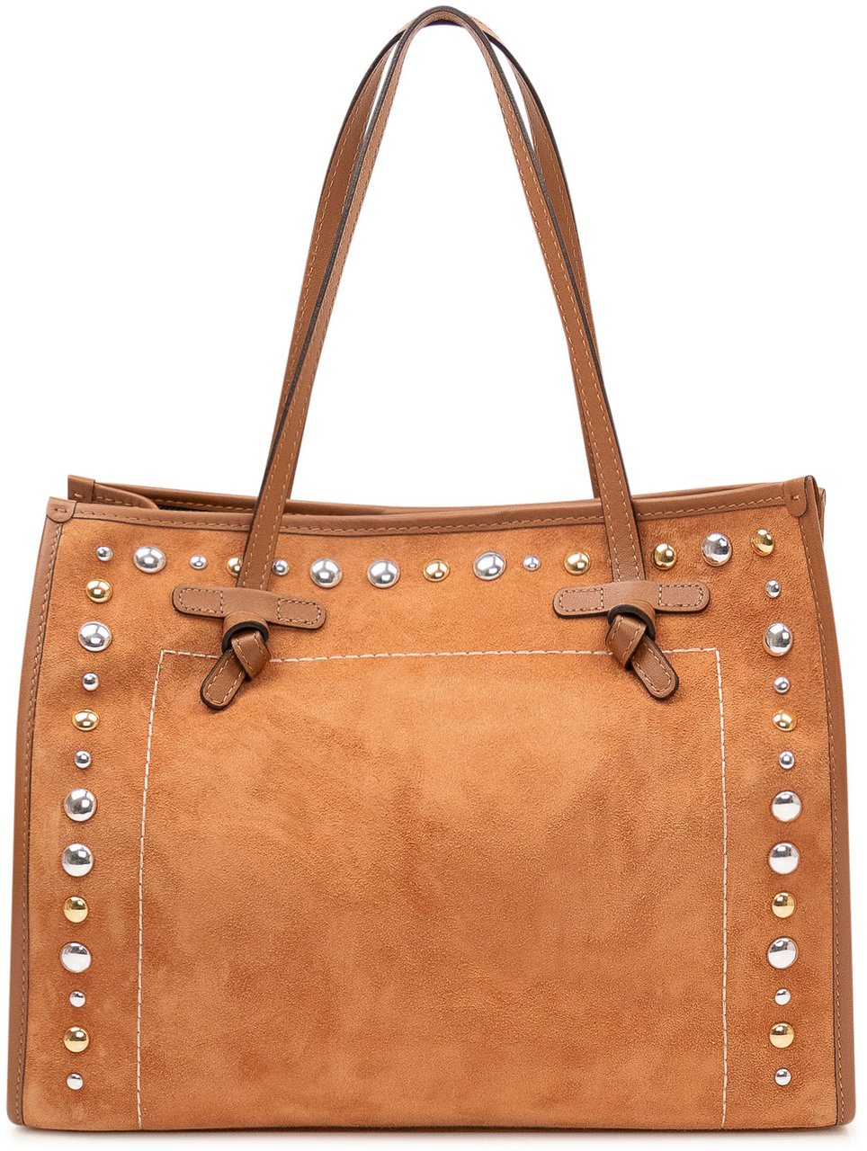 Gianni Chiarini Borsa Marcella Tote con Borchie Beige