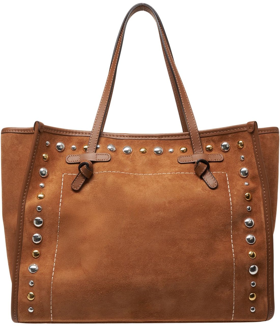 Gianni Chiarini Shopper with studs 'Marcella' Bruin