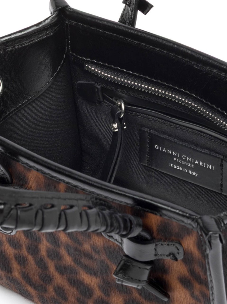Gianni Chiarini Brown Miss Marcella Leopard Print Tote Bag Zwart