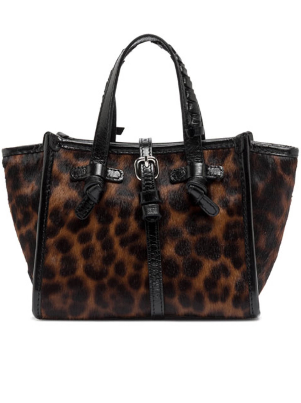 Gianni Chiarini Brown Miss Marcella Leopard Print Tote Bag Zwart