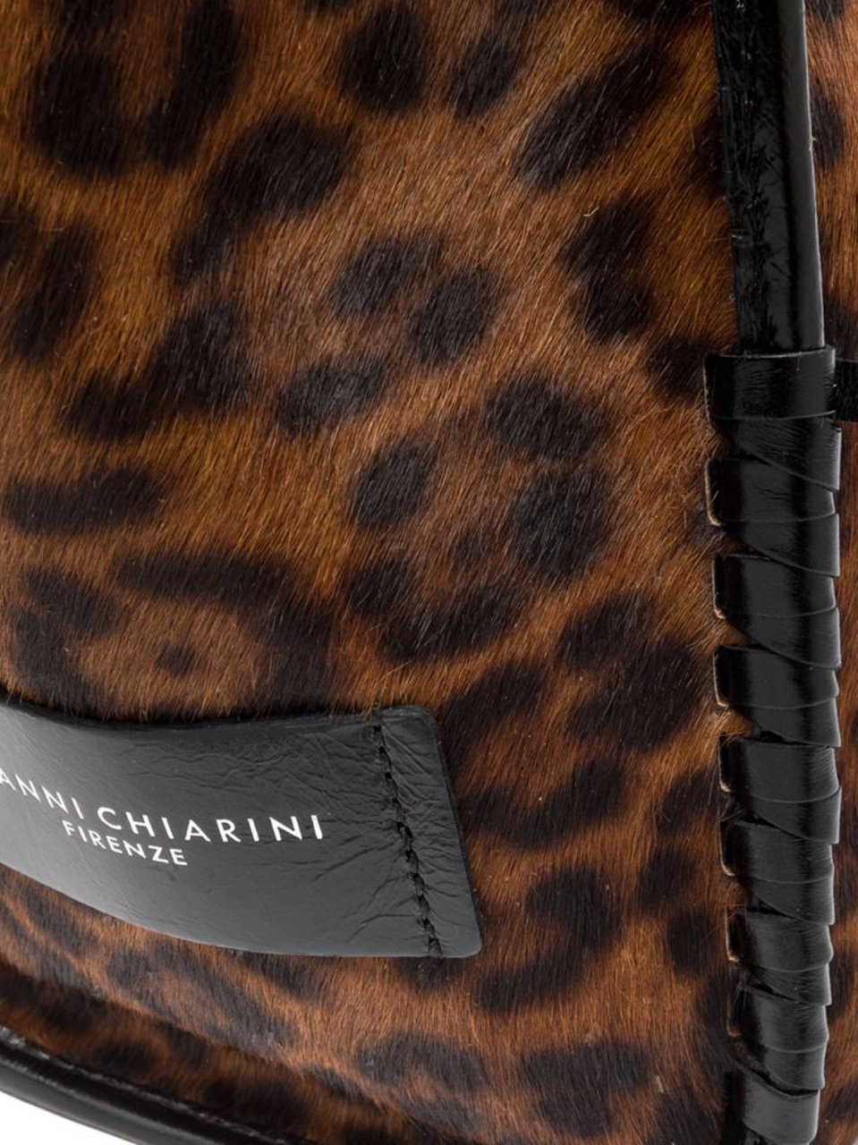 Gianni Chiarini Brown Marcella Leopard Print Tote Bag Zwart