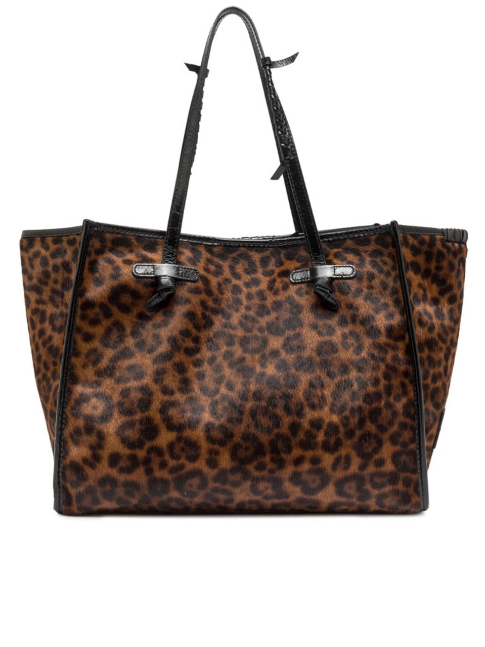 Gianni Chiarini Brown Marcella Leopard Print Tote Bag Zwart