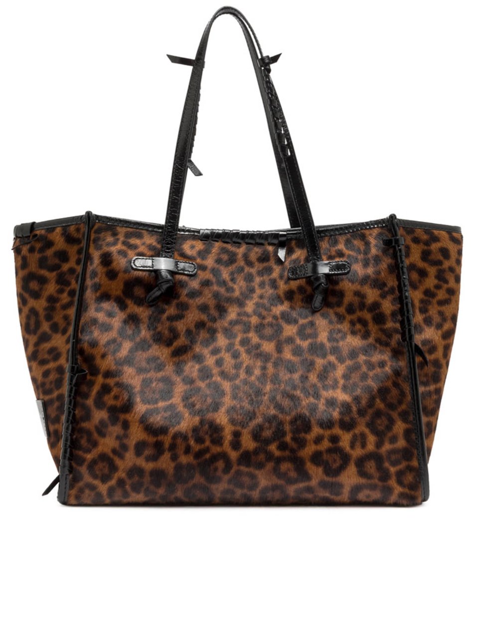 Gianni Chiarini Brown Marcella Leopard Print Tote Bag Zwart