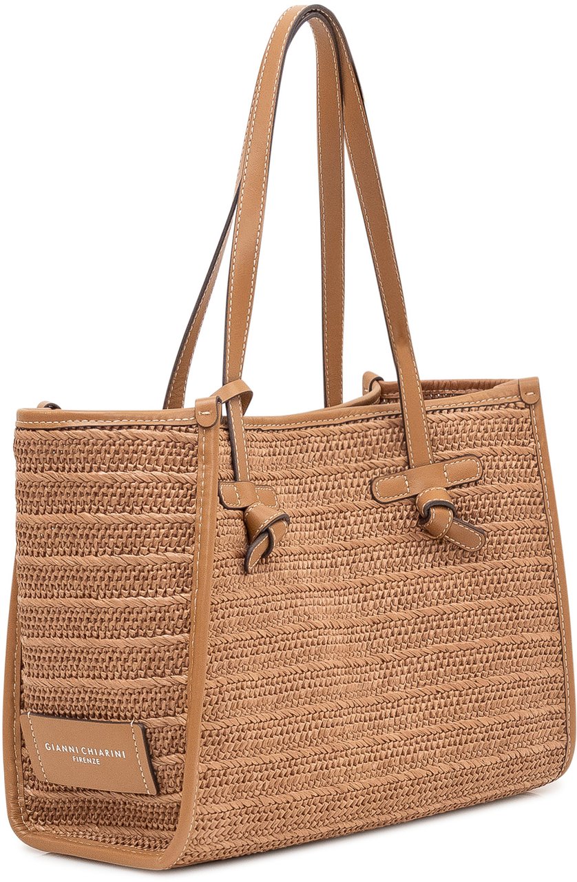 Gianni Chiarini Borsa Marcella Intrecciata con Doppi Manici Beige
