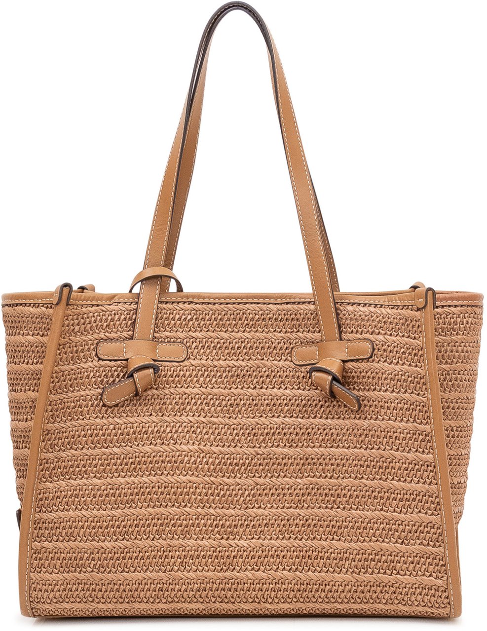 Gianni Chiarini Borsa Marcella Intrecciata con Doppi Manici Beige