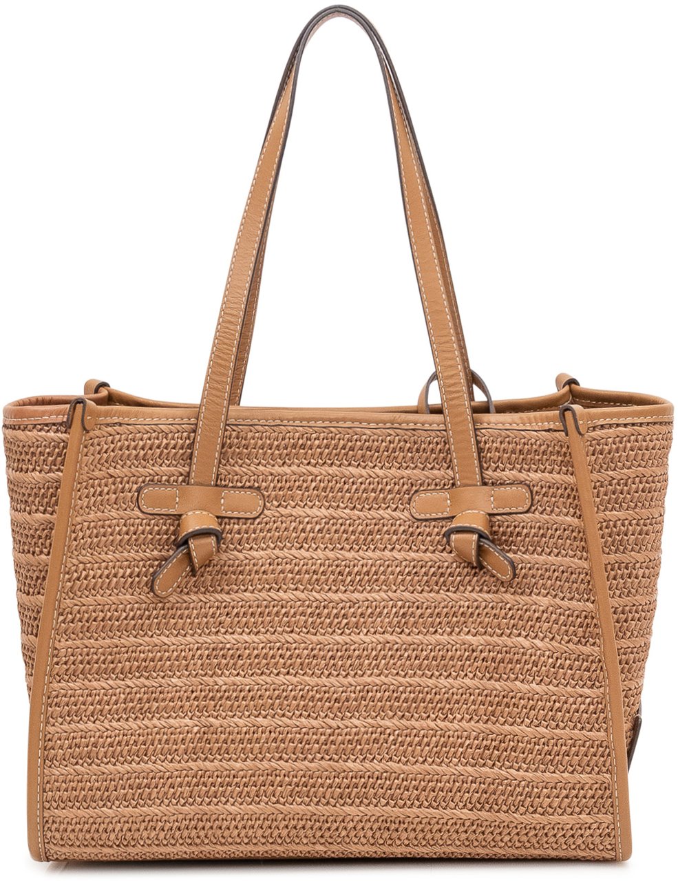 Gianni Chiarini Borsa Marcella Intrecciata con Doppi Manici Beige
