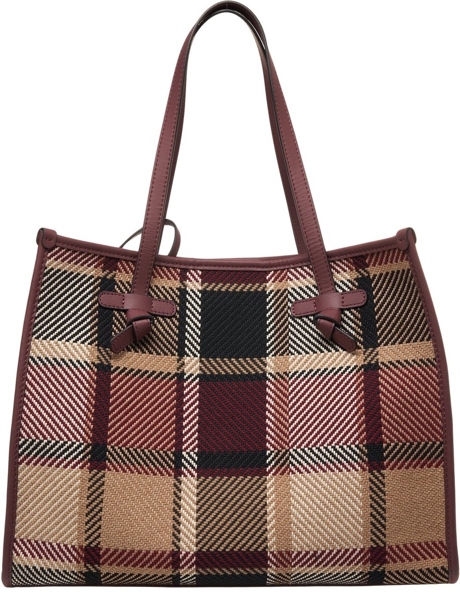 Gianni Chiarini Shopper with check pattern Paars