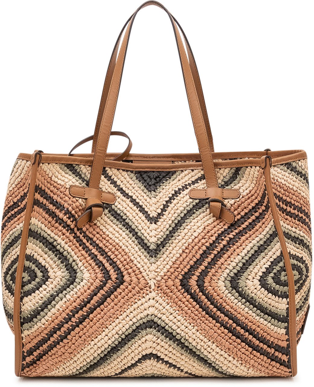 Gianni Chiarini Borsa Marcella Tote in Tessuto Intrecciato con Motivo Geometrico Divers