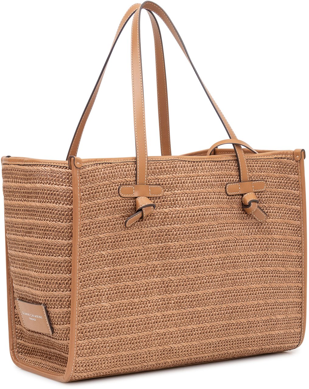 Gianni Chiarini Borsa Marcella Intrecciata con Doppi Manici Beige