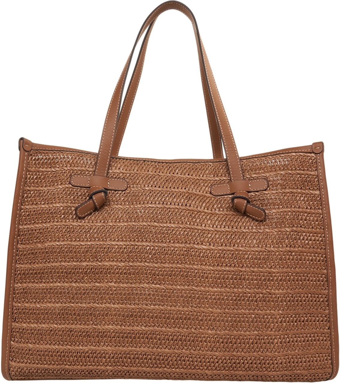 Gianni Chiarini Straw shopper 'Marcella' Bruin