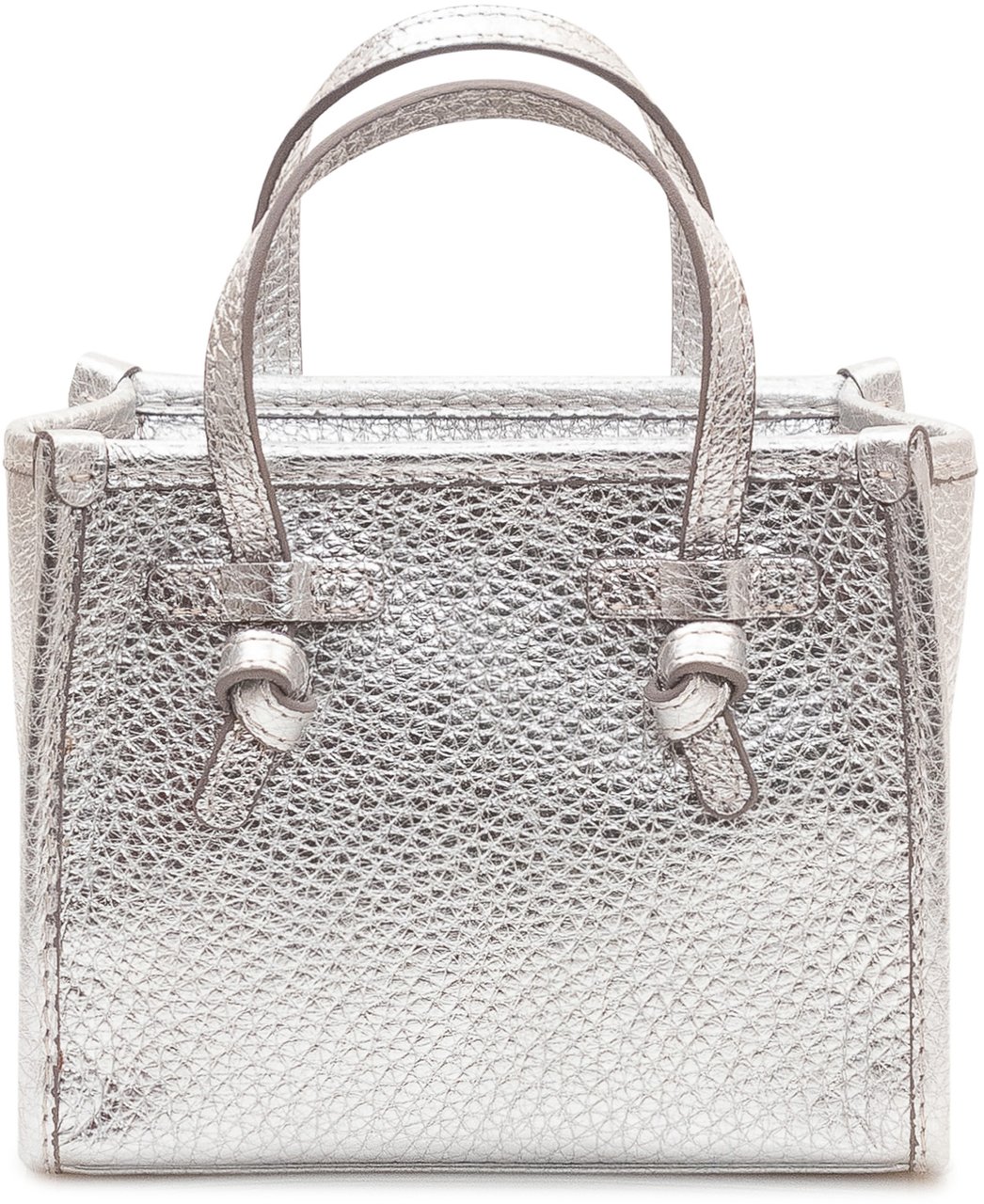 Gianni Chiarini Borsa Miss Marcella con Doppi Manici e Dettagli Annodati Zilver
