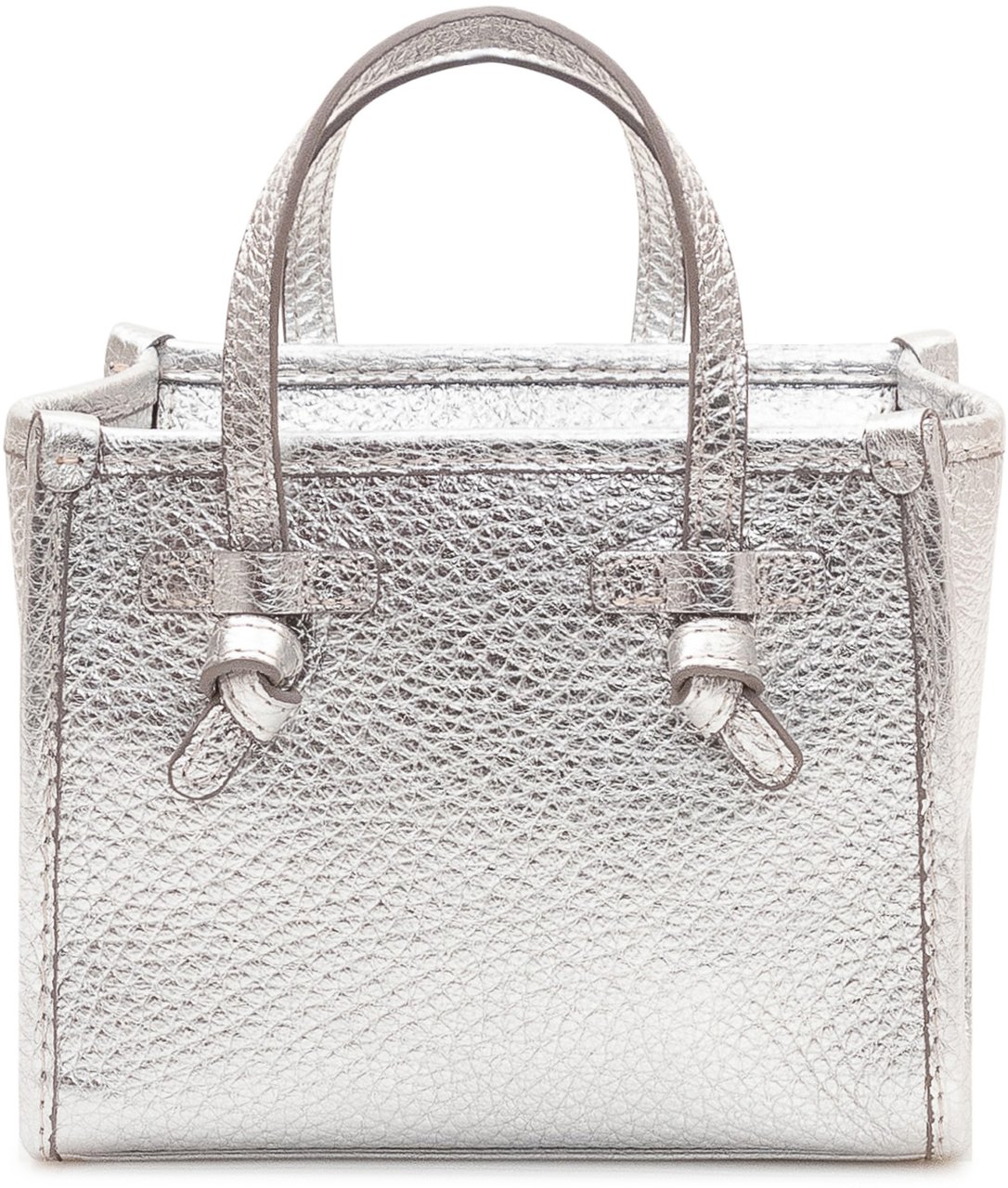 Gianni Chiarini Borsa Miss Marcella con Doppi Manici e Dettagli Annodati Zilver