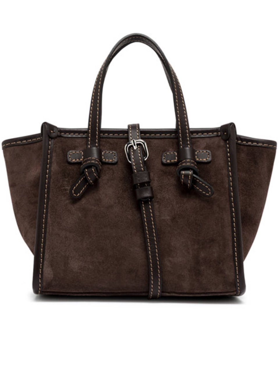 Gianni Chiarini Miss Marcella Brown Suede Handbag Bruin