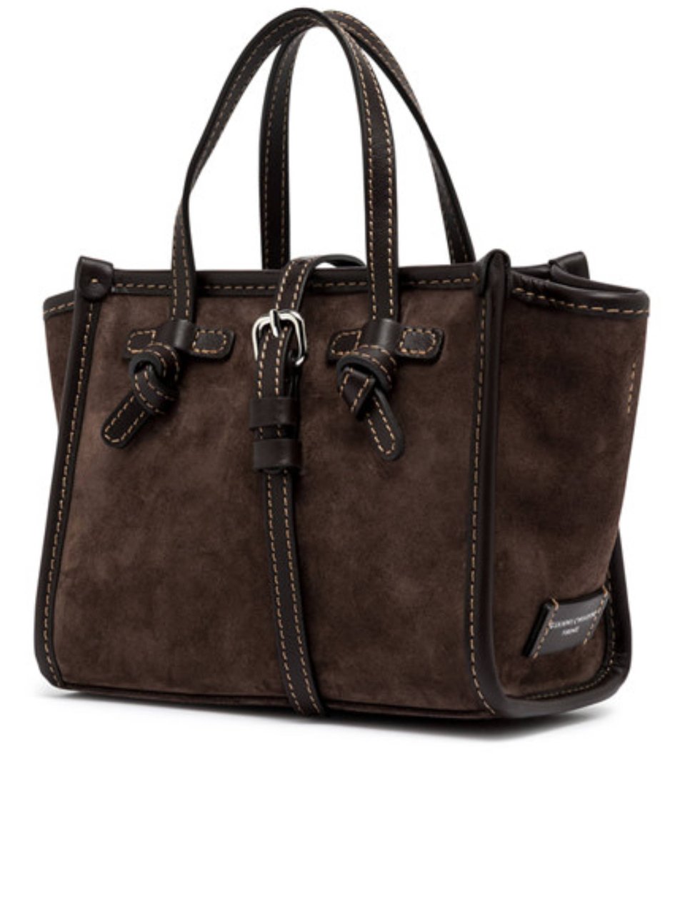 Gianni Chiarini Miss Marcella Brown Suede Handbag Bruin