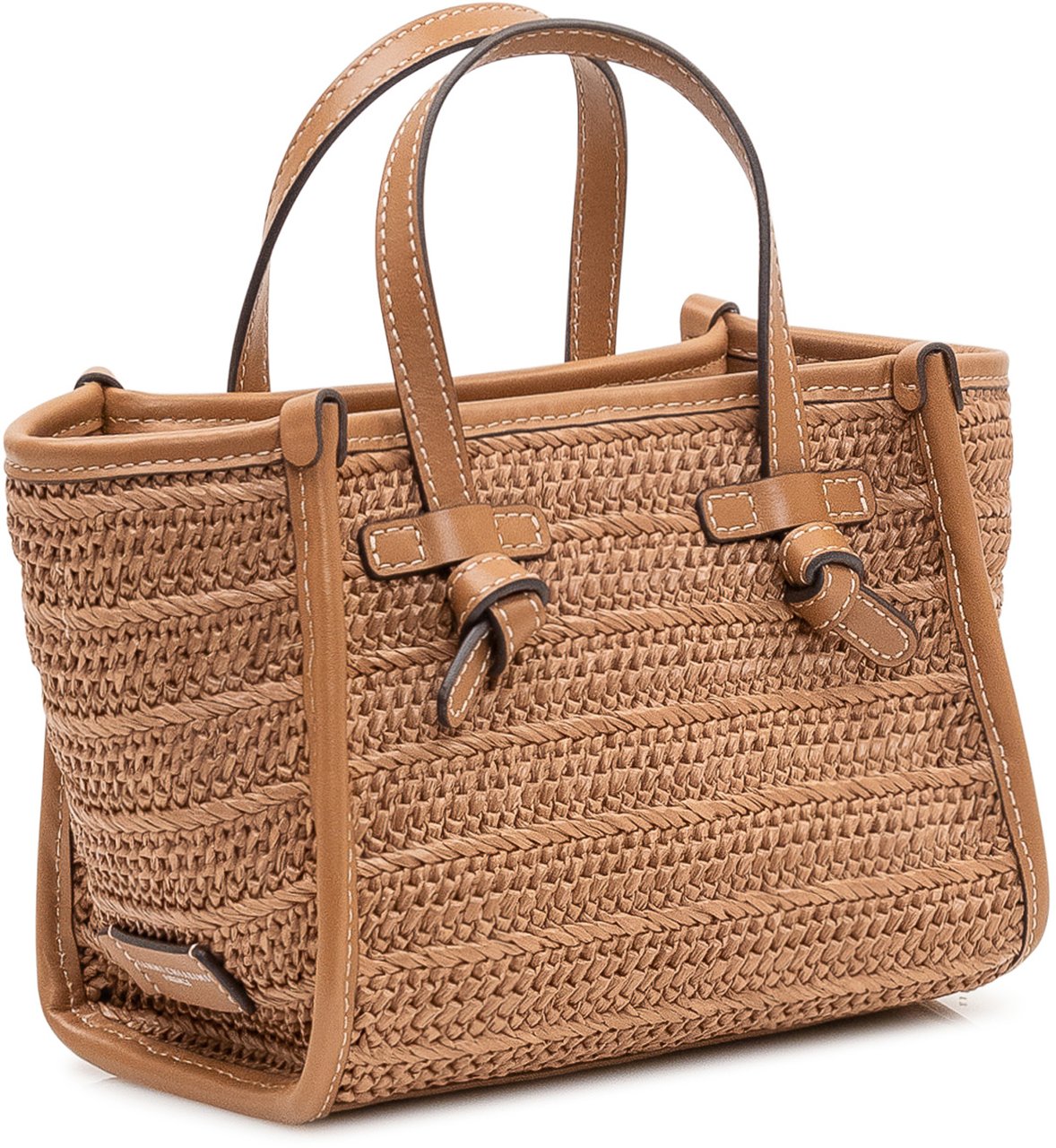 Gianni Chiarini Borsa Miss Marcella con Doppi Manici e Dettagli Annodati Beige