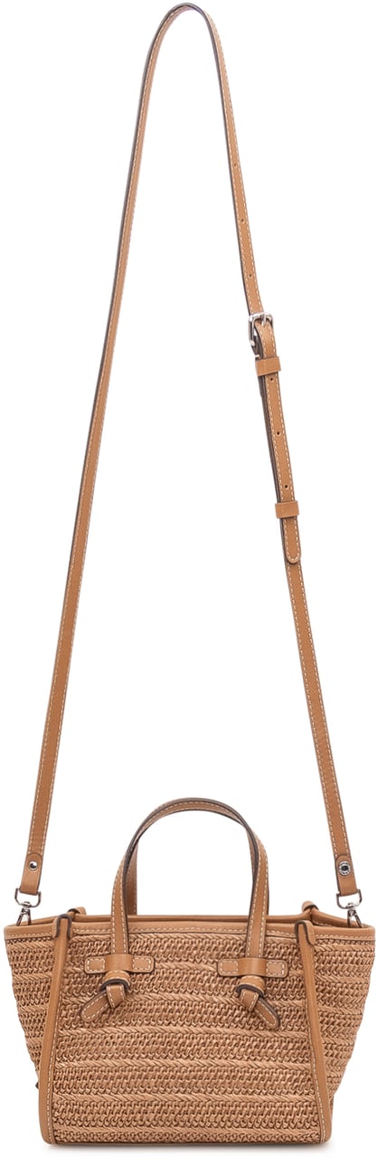 Gianni Chiarini Borsa Miss Marcella con Doppi Manici e Dettagli Annodati Beige
