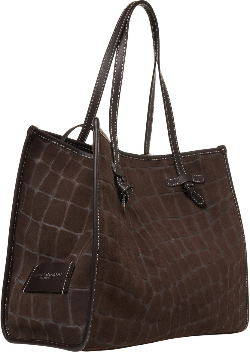 Gianni Chiarini Shopper in croco look 'Marcella' Bruin