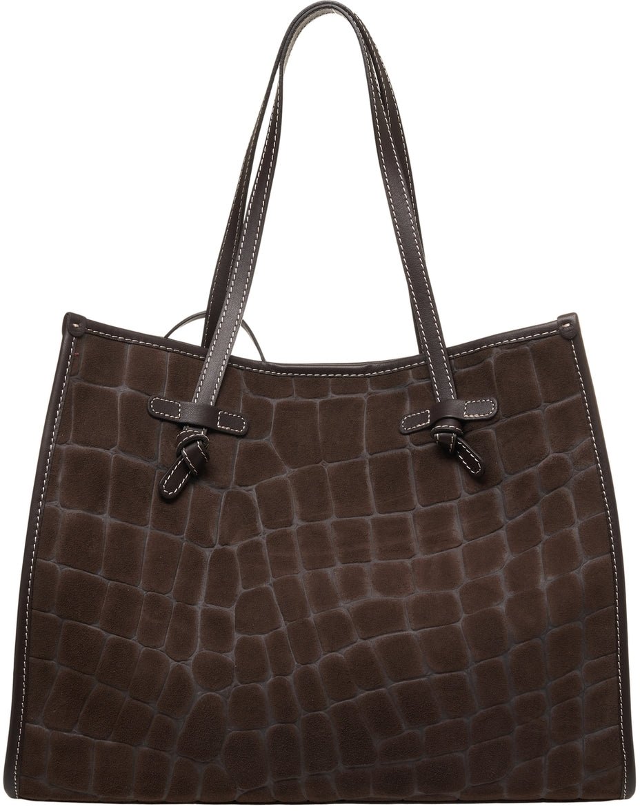 Gianni Chiarini Shopper in croco look 'Marcella' Bruin
