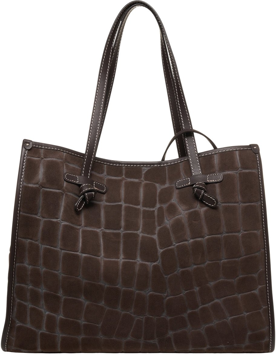 Gianni Chiarini Shopper in croco look 'Marcella' Bruin