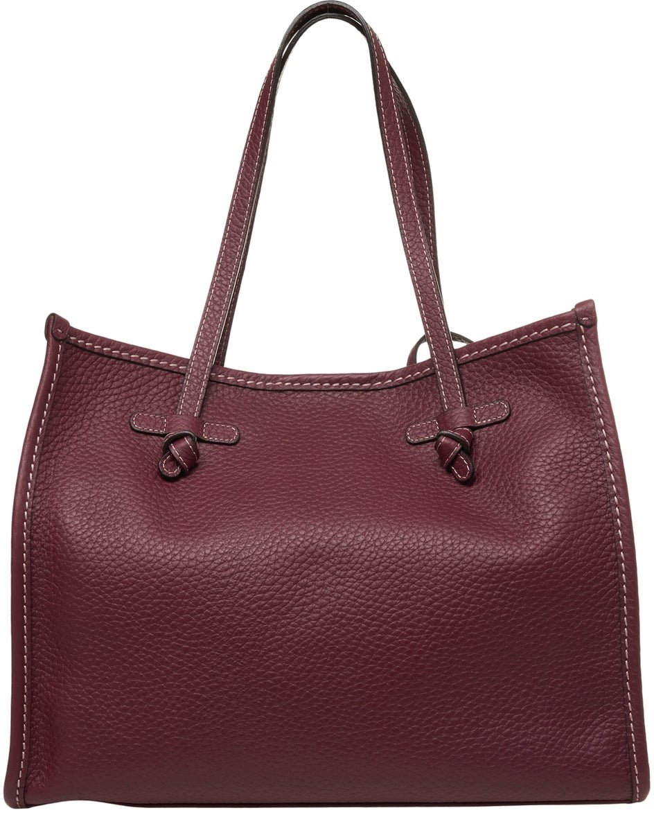 Gianni Chiarini Grained leather shopper Paars